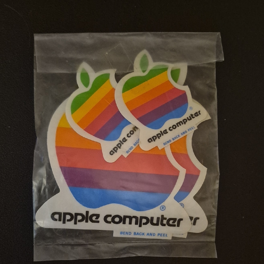 VINTAGE Apple Multicolor Logo Stickers